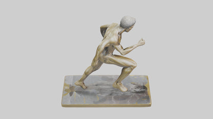 Olympic Sprinter Statue model VR / AR / low-poly