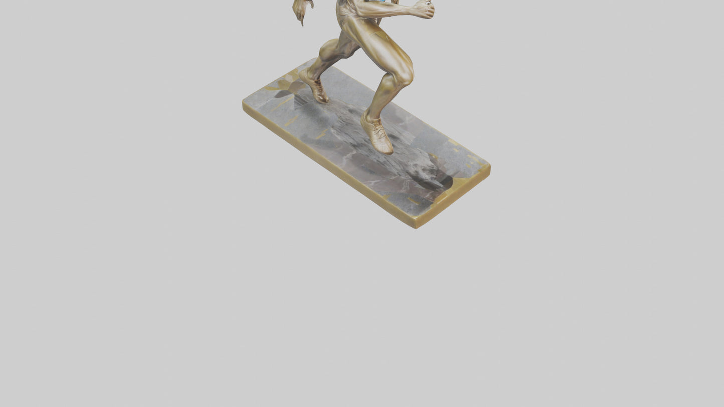 Olympic Sprinter Statue model VR / AR / low-poly