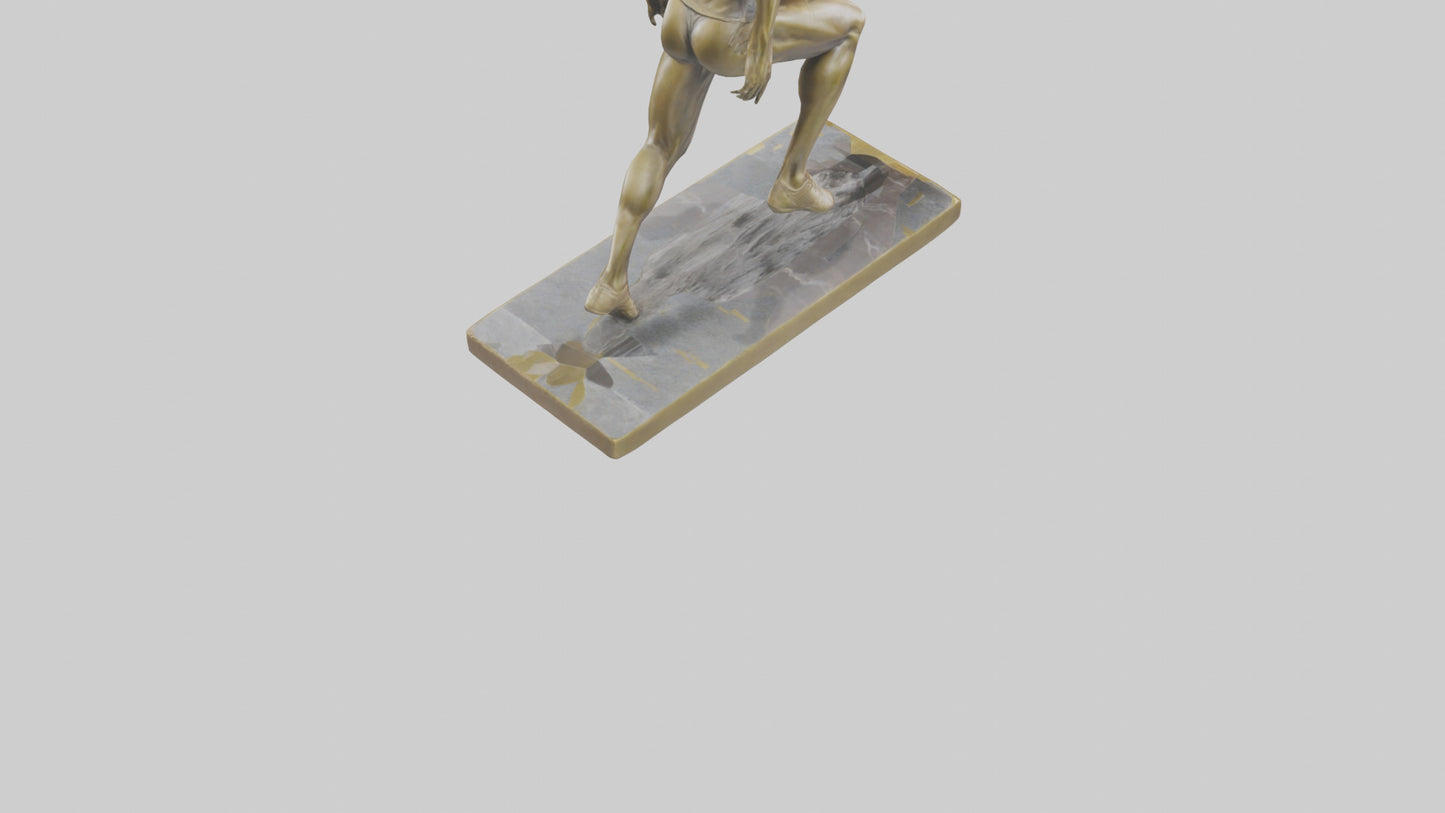Olympic Sprinter Statue model VR / AR / low-poly