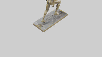 Olympic Sprinter Statue model VR / AR / low-poly