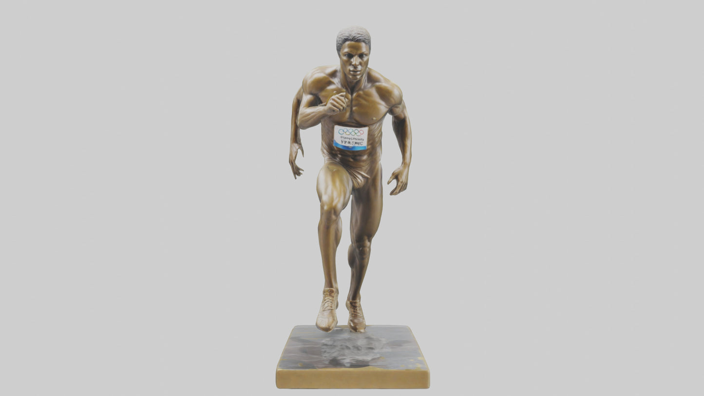 Olympic Sprinter Statue model VR / AR / low-poly