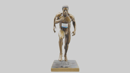 Olympic Sprinter Statue model VR / AR / low-poly