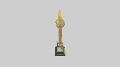 Olympic Torch statue model 3D model