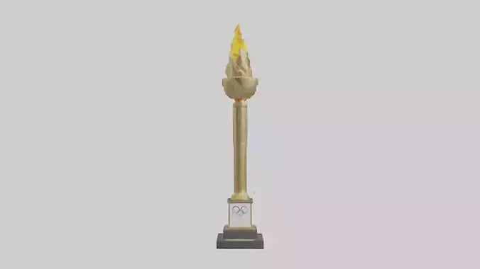 Olympic Torch statue model 3D model