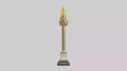 Olympic Torch statue model 3D model