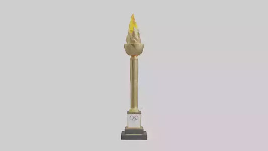 Olympic Torch statue model 3D model