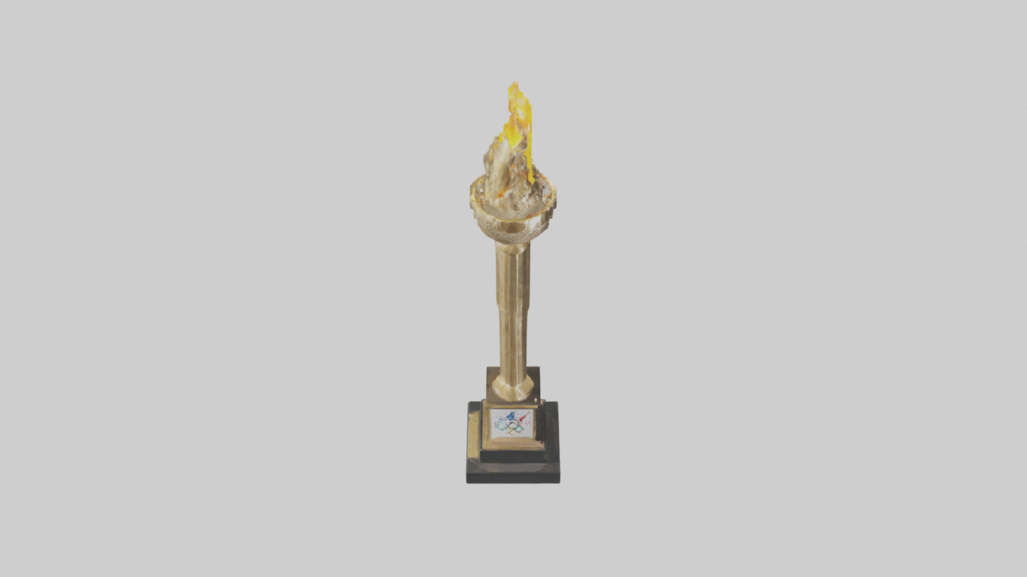 Olympic Torch statue model 3D model