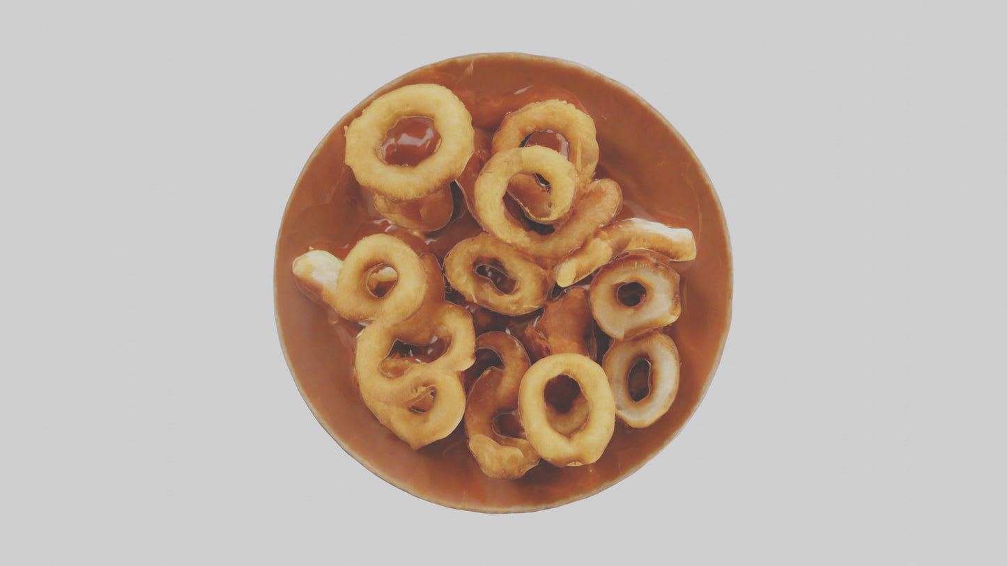 Onion rings with dipping sauce model 3D model