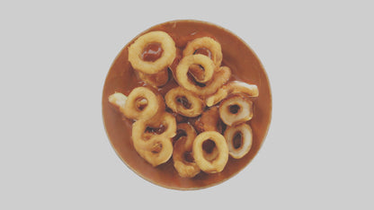 Onion rings with dipping sauce model 3D model