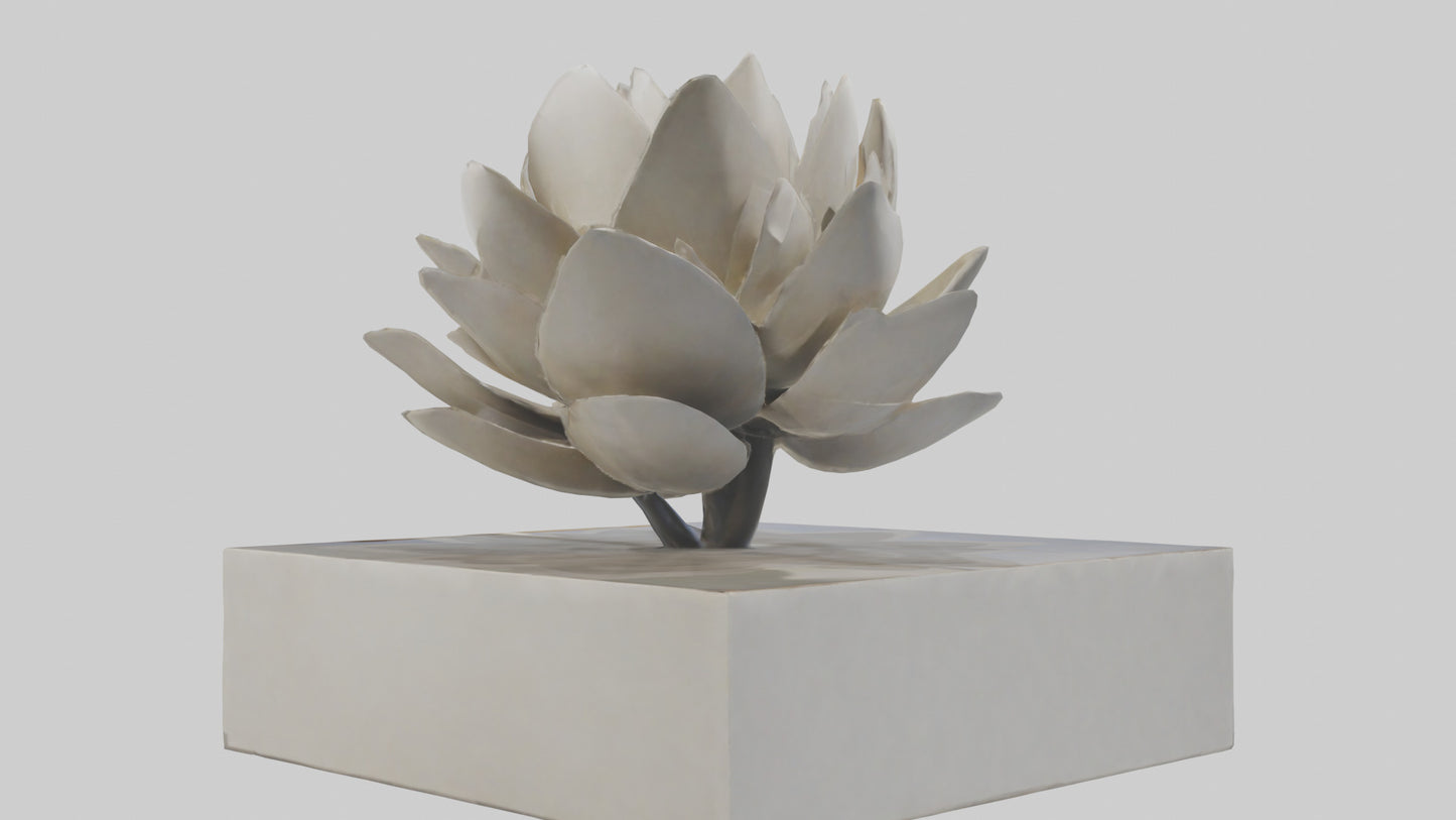 Open Bloom Sculpture model 3D model