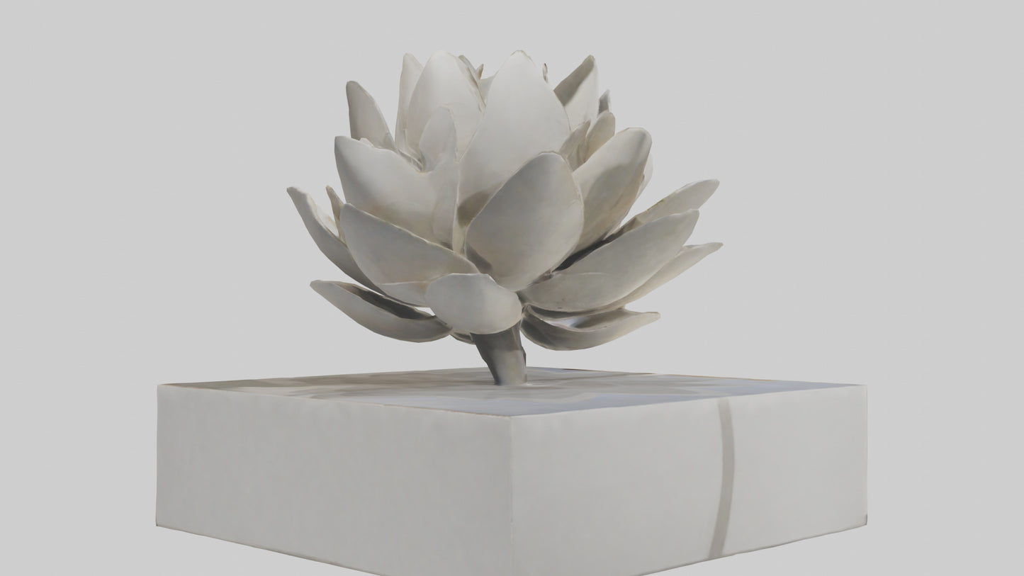 Open Bloom Sculpture model 3D model
