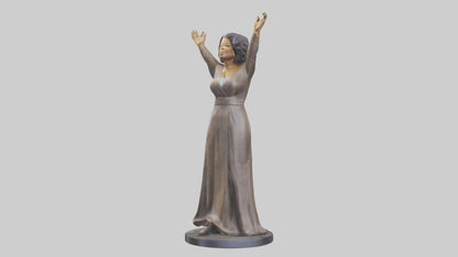 Oprah Winfrey statue model VR / AR / low-poly