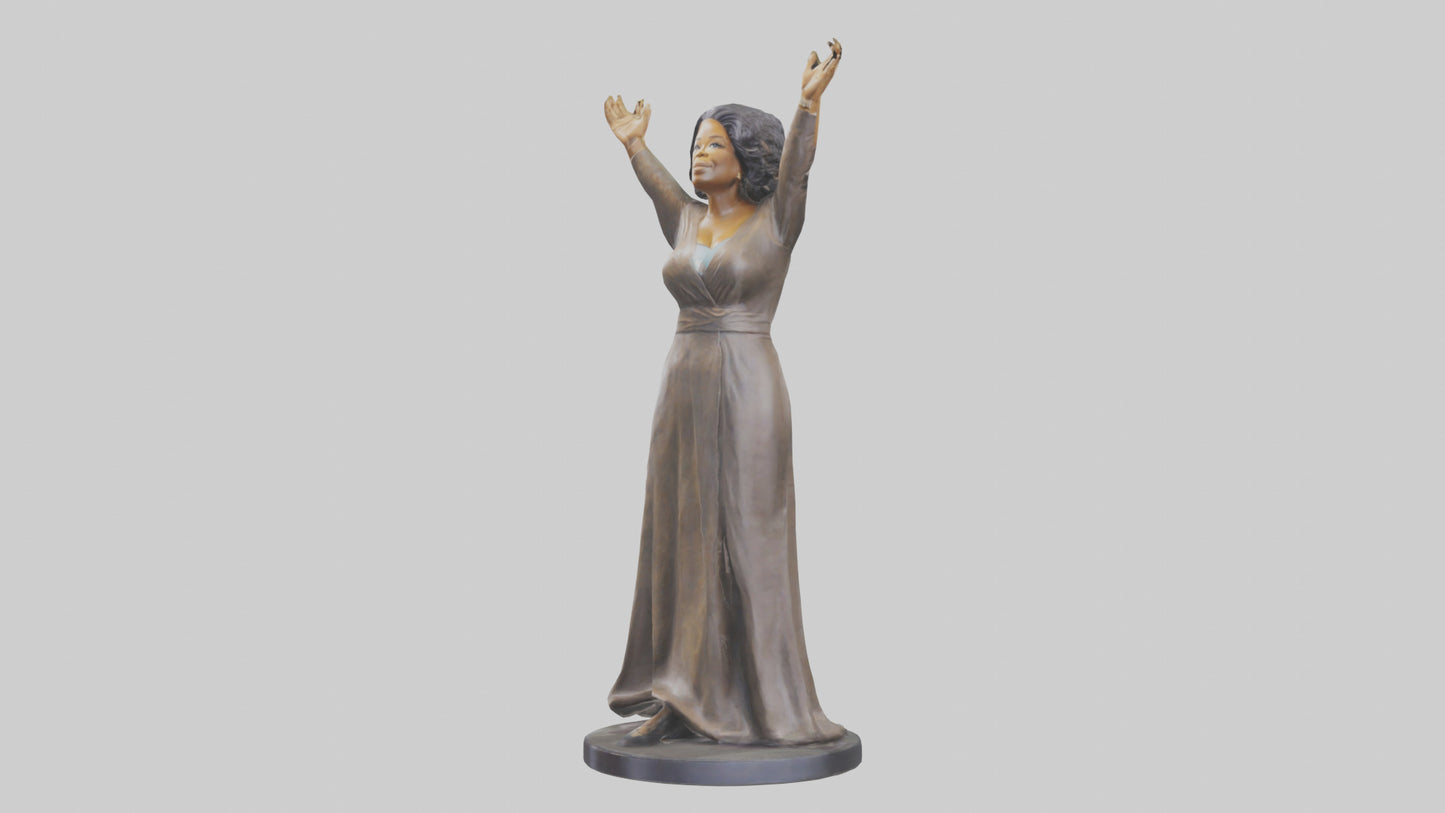 Oprah Winfrey statue model VR / AR / low-poly