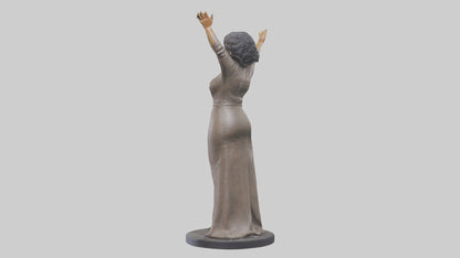 Oprah Winfrey statue model VR / AR / low-poly