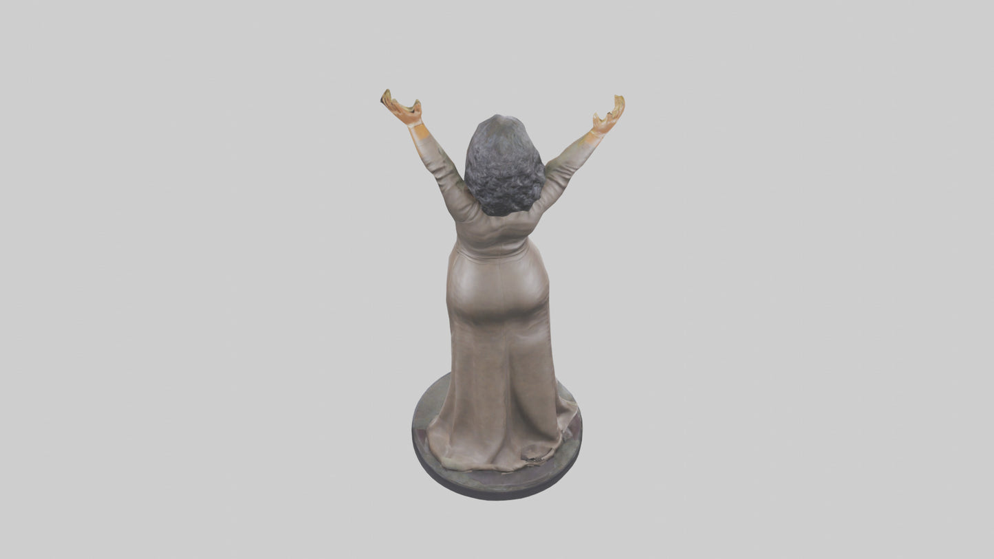 Oprah Winfrey statue model VR / AR / low-poly