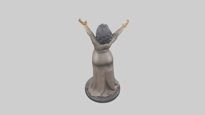 Oprah Winfrey statue model VR / AR / low-poly
