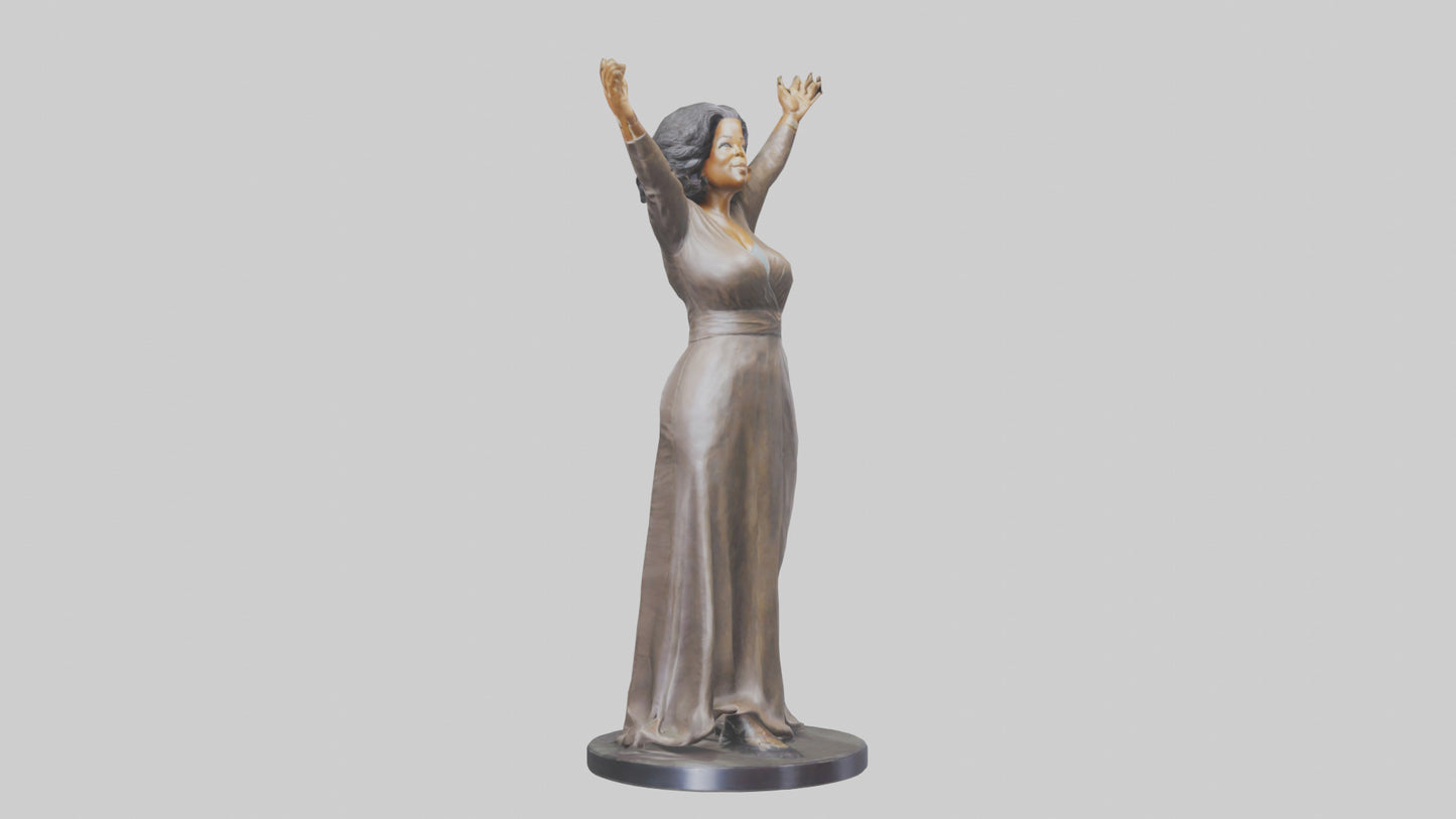 Oprah Winfrey statue model VR / AR / low-poly