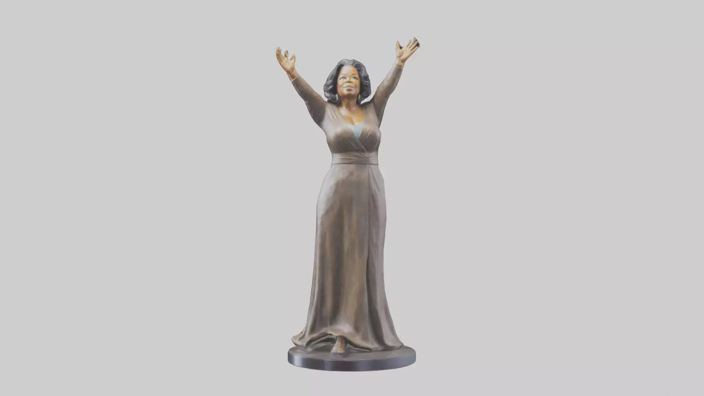 Oprah Winfrey statue model VR / AR / low-poly