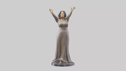 Oprah Winfrey statue model VR / AR / low-poly