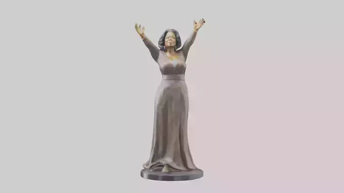 Oprah Winfrey statue model VR / AR / low-poly