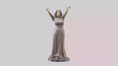 Oprah Winfrey statue model VR / AR / low-poly