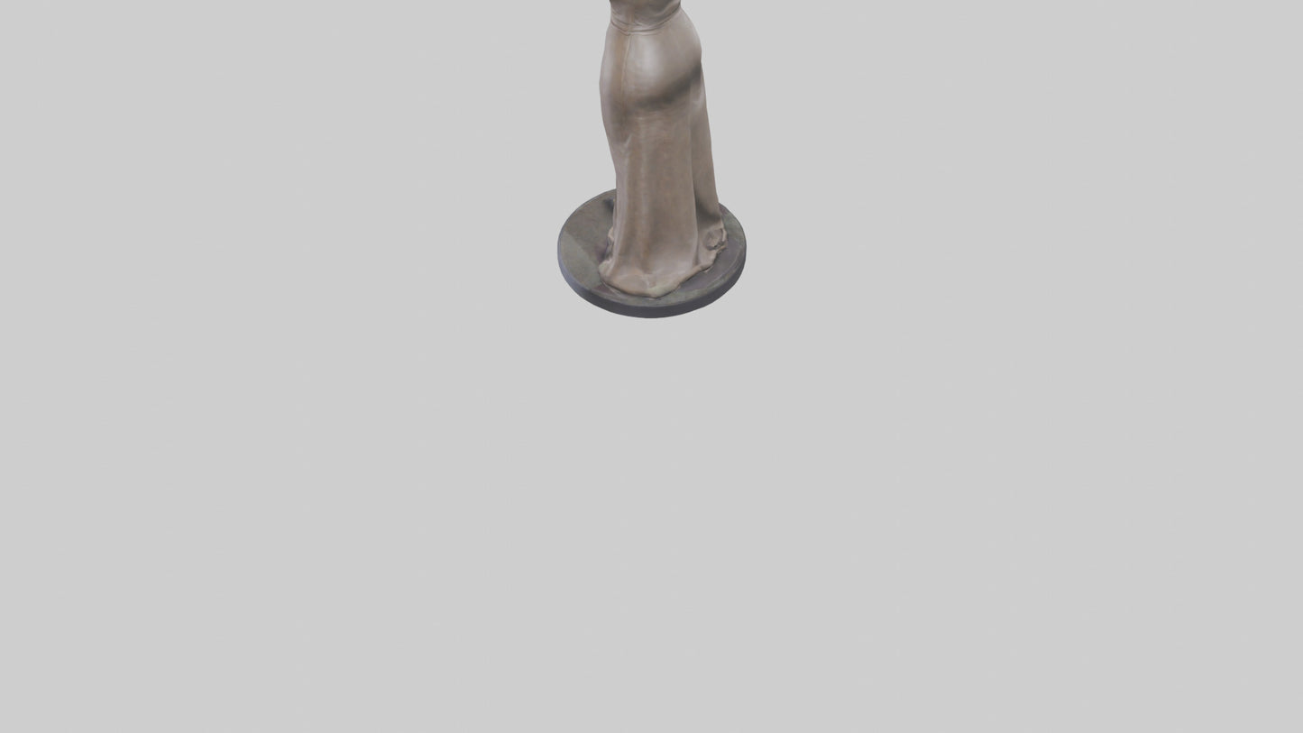 Oprah Winfrey statue model VR / AR / low-poly