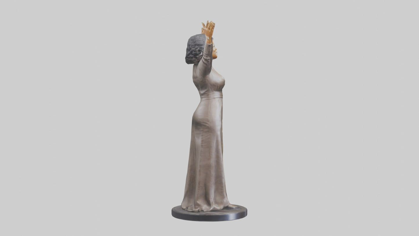 Oprah Winfrey statue model VR / AR / low-poly