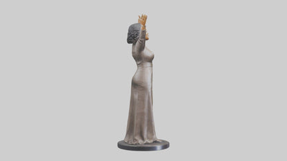 Oprah Winfrey statue model VR / AR / low-poly