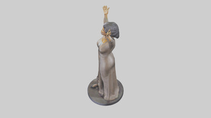 Oprah Winfrey statue model VR / AR / low-poly