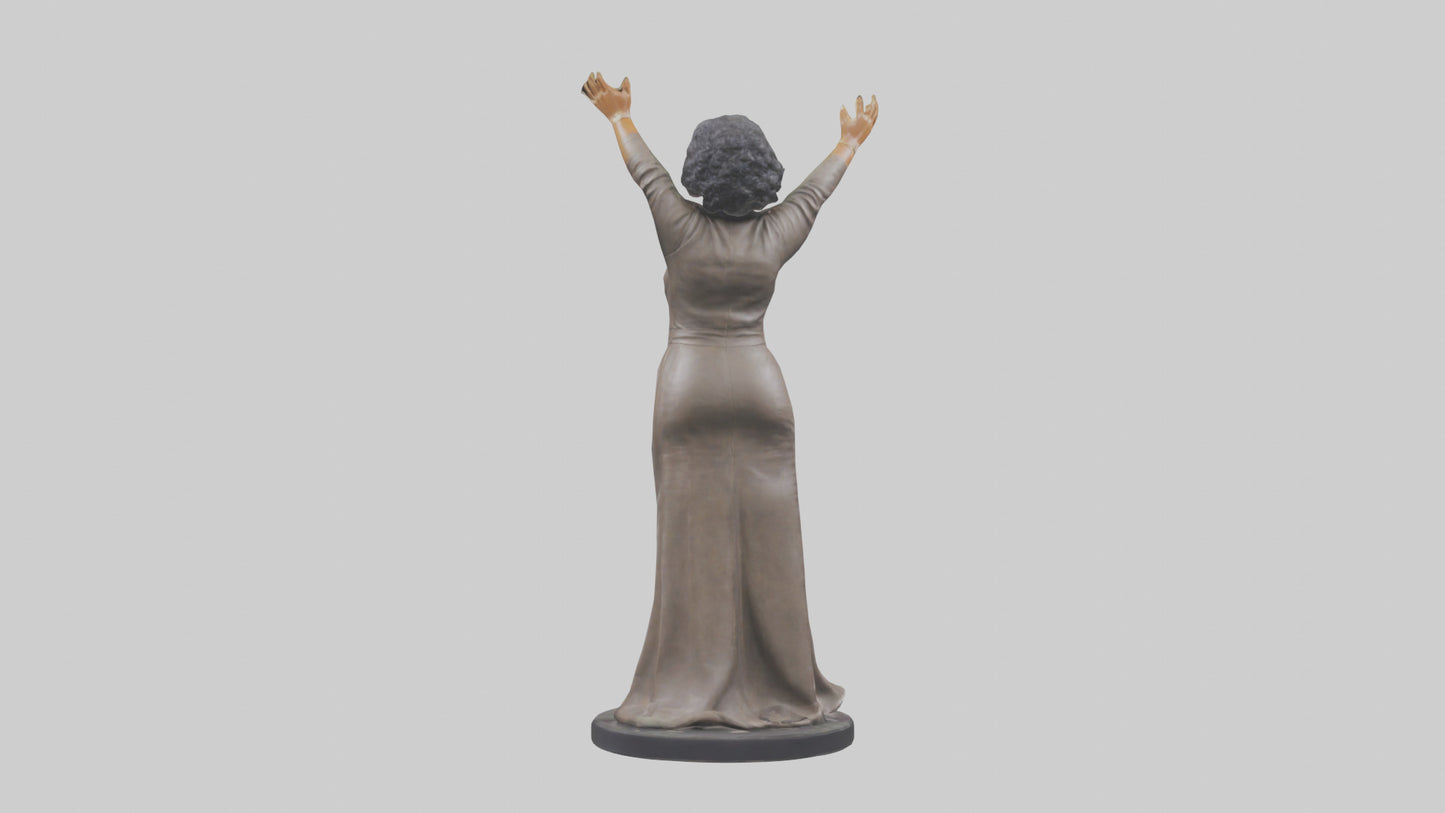 Oprah Winfrey statue model VR / AR / low-poly