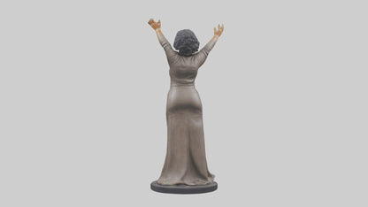 Oprah Winfrey statue model VR / AR / low-poly