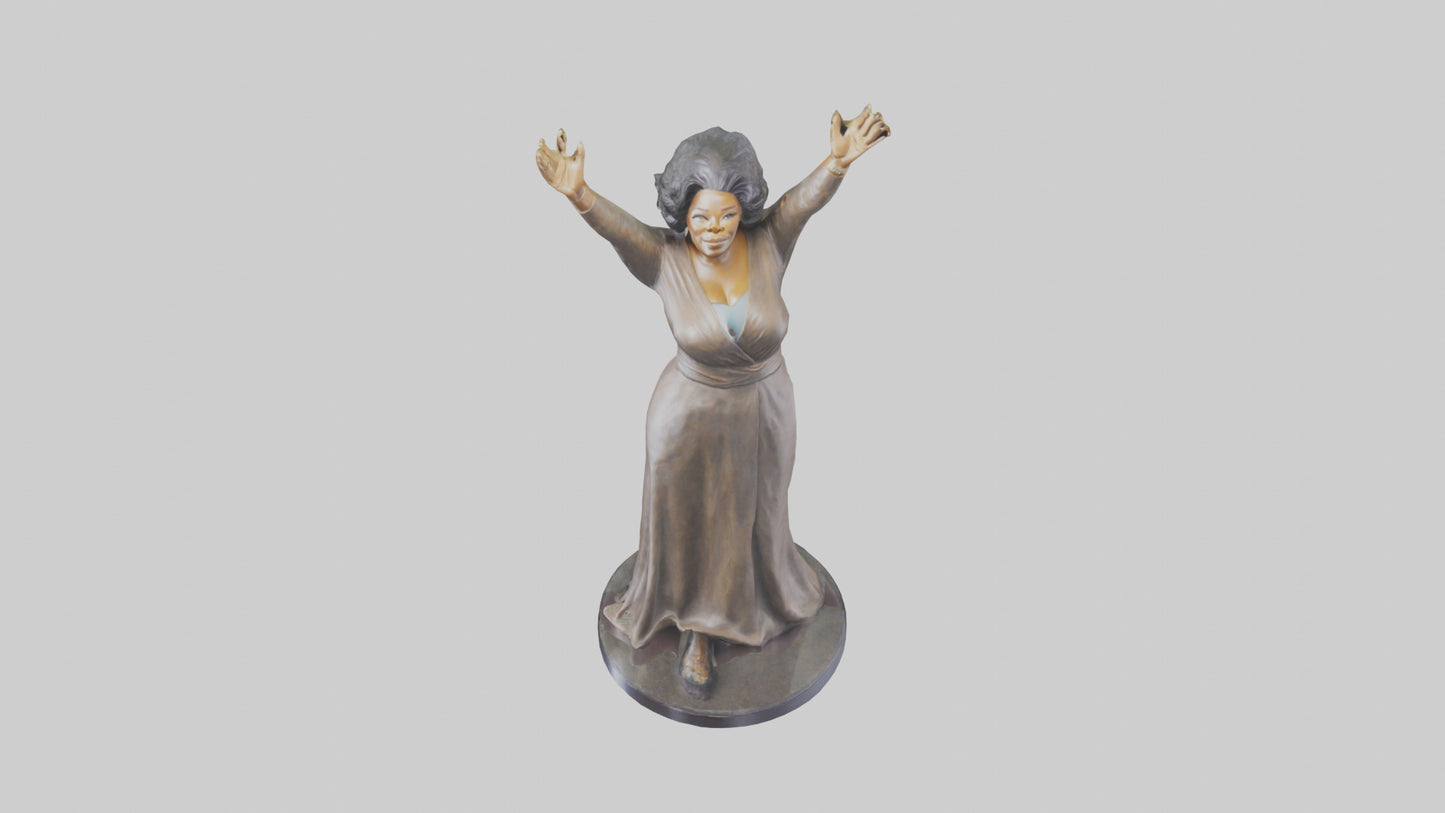 Oprah Winfrey statue model VR / AR / low-poly