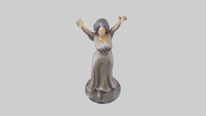 Oprah Winfrey statue model VR / AR / low-poly