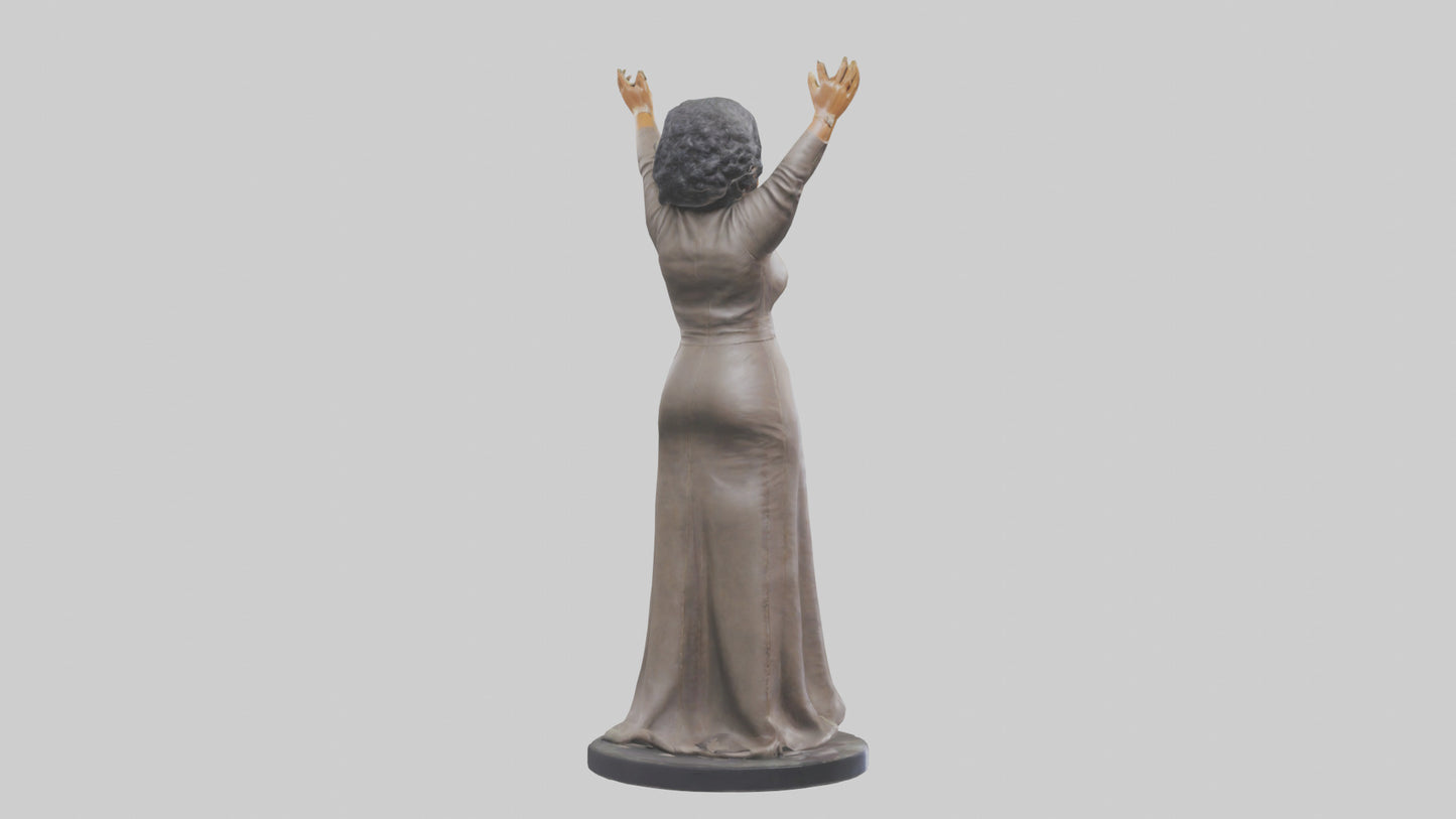 Oprah Winfrey statue model VR / AR / low-poly