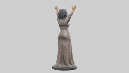 Oprah Winfrey statue model VR / AR / low-poly