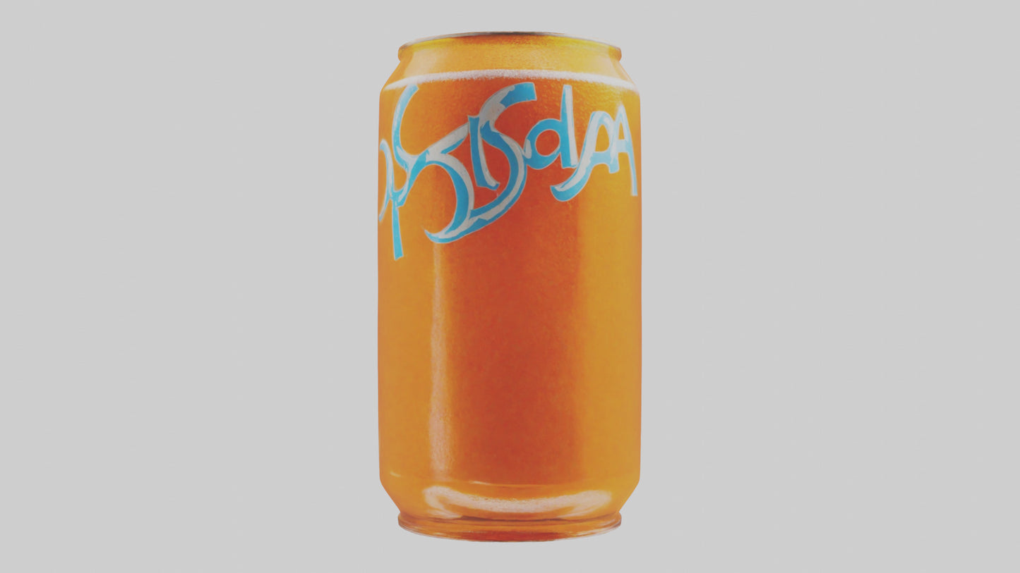 Orange soda model 3D model