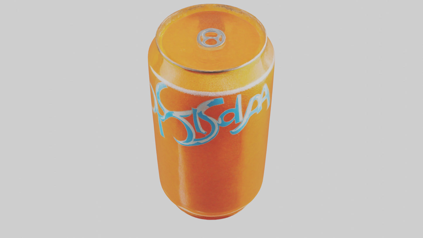 Orange soda model 3D model