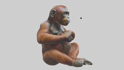 Orangutan sitting model 3D model