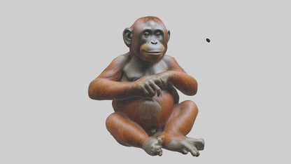 Orangutan sitting model 3D model