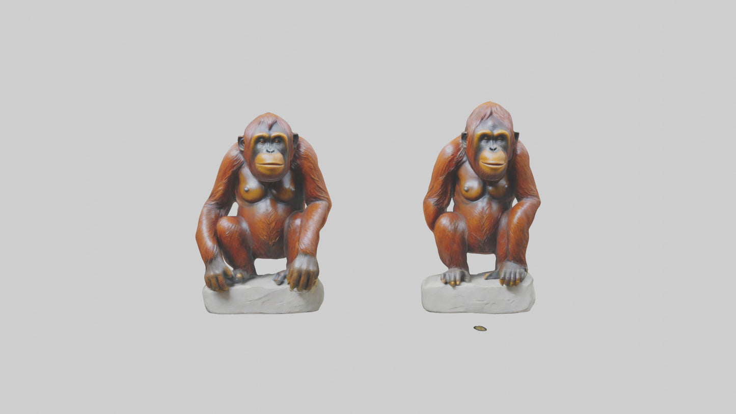 Orangutan statue model 3D model