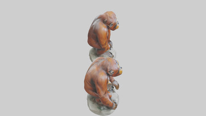 Orangutan statue model 3D model