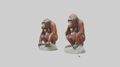 Orangutan statue model 3D model