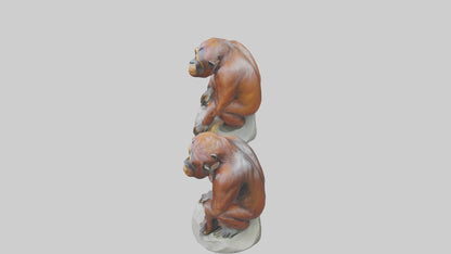Orangutan statue model 3D model