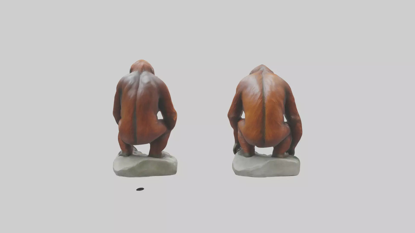 Orangutan statue model 3D model