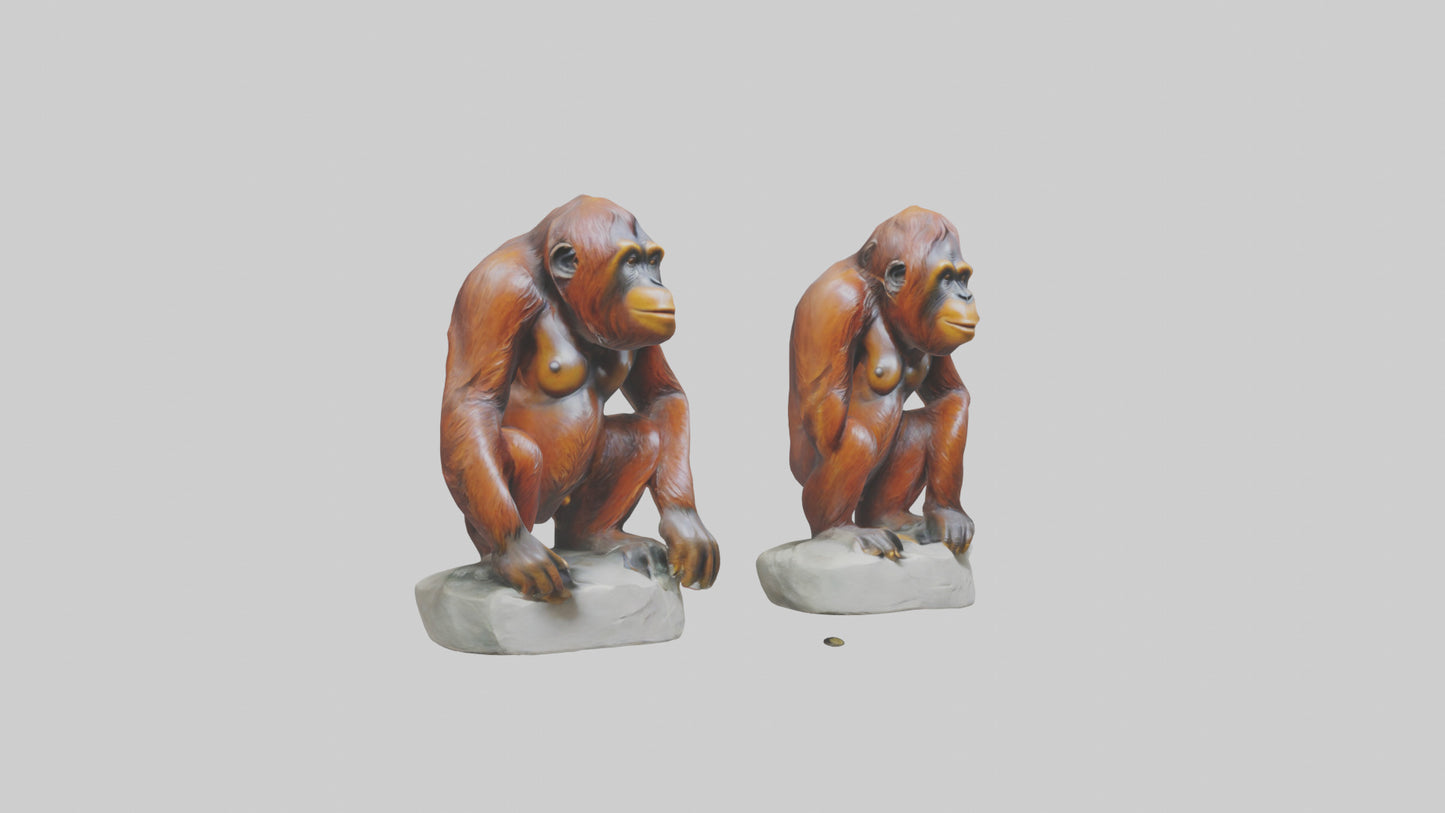 Orangutan statue model 3D model