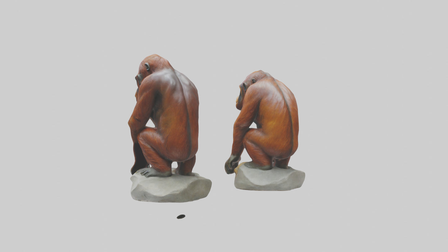 Orangutan statue model 3D model