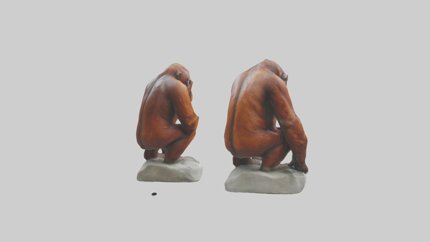 Orangutan statue model 3D model