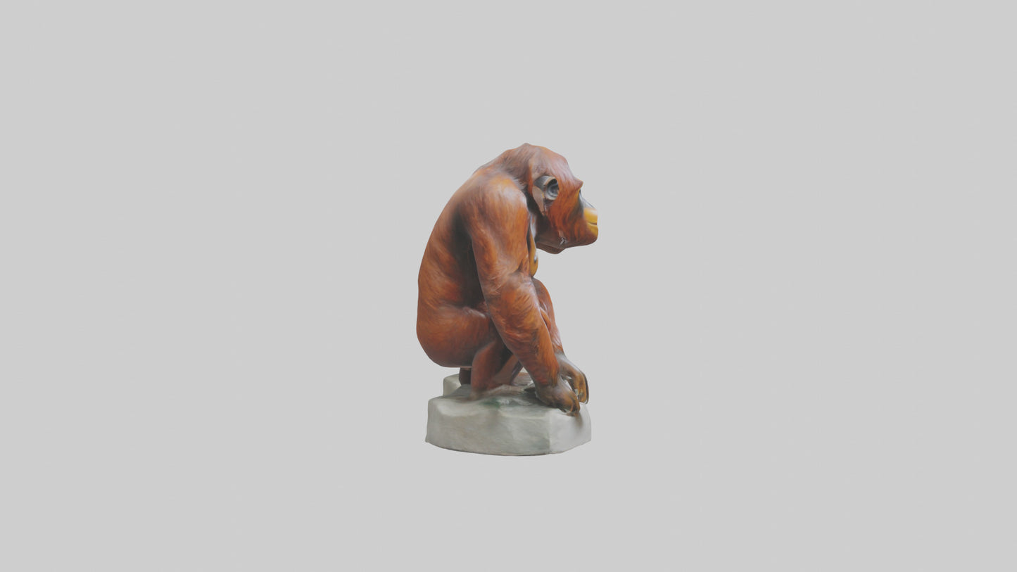 Orangutan statue model 3D model