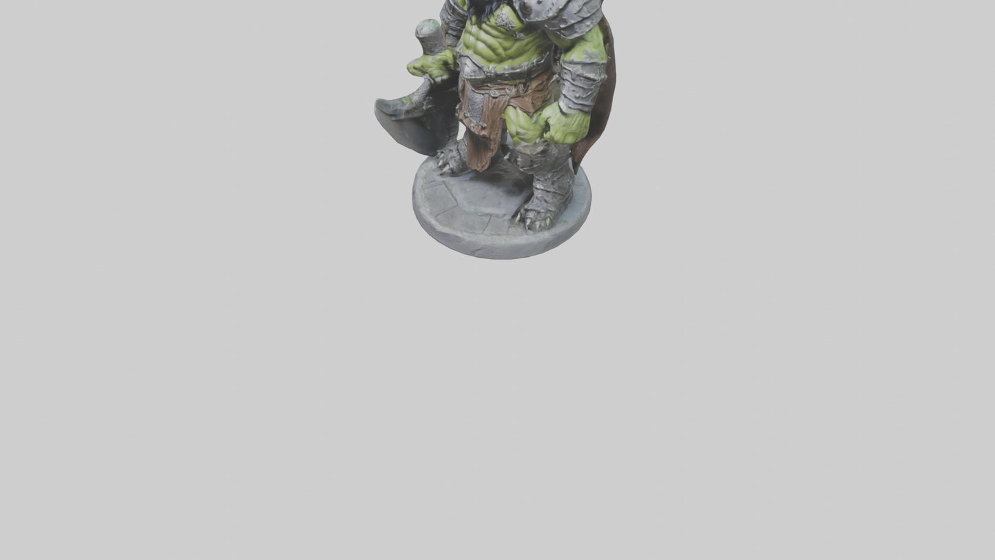 Orc King statue model VR / AR / low-poly