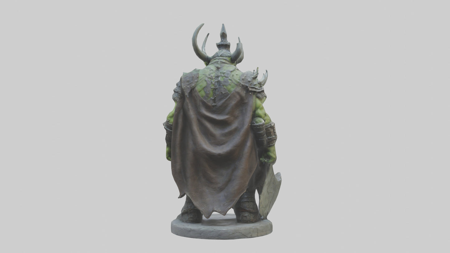 Orc King statue model VR / AR / low-poly